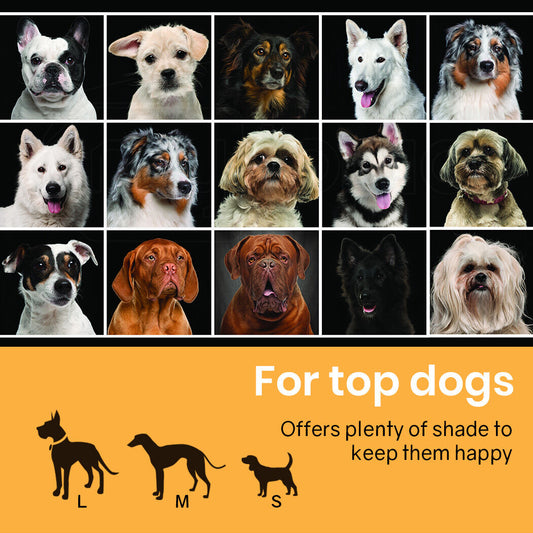 NEATAPET Shade Roof for 3x3m Dog Run Pet Enclosure, UV & Water Resistant, Black colour