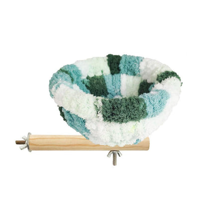 Parrot Winter Warm Nest Fluffy Cotton Hanging Bed Colourful Bird Cage House - Pink