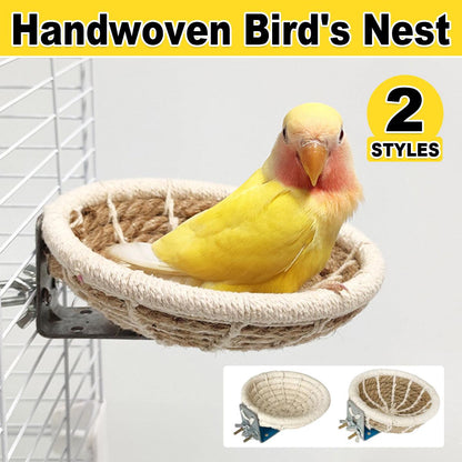 Birds Nest Parrot Straw Nest for Small Animal Nesting Material Bedding - Cotton Rope