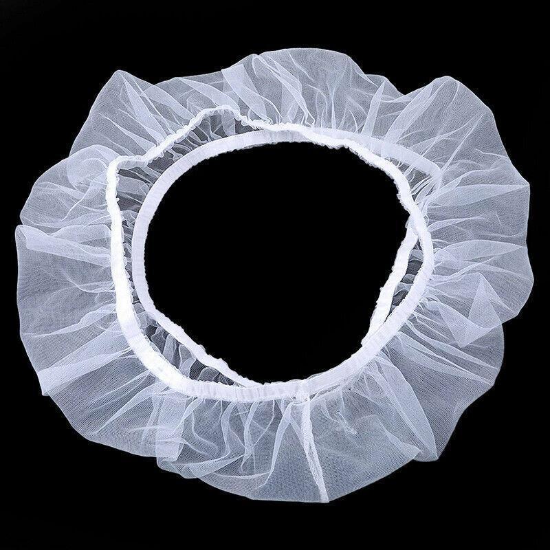 S Size Shell Skirt Mesh Cover Pet Bird Cage Guard Nylon Net Seed Catcher - White