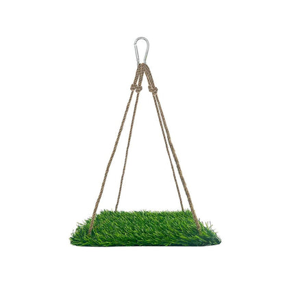 Parrot Turf Hammock Climbing Toy for Hamster Pet Bed Hanging Swing for Small Pet - Quadrate