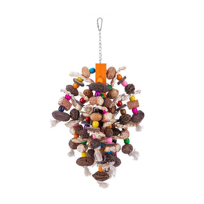 Colourful Parrot Toy Chew Corn Cob Fun Toy for Birds Safe Natural Playtime