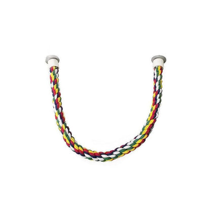 Parrot Rope Perch Colourful Bird Cage Toy Cotton Bungee Swing for Pet Birds - 60CM