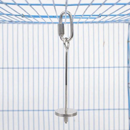 Stainless Steel Bird Parrot Cage Skewer Food Spear Fruit Holder Toy Up To 23Cm - S