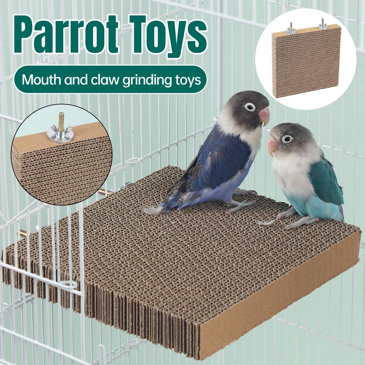 Parrot Toy Bird Cage Accessories Anti-bite Hair Grinding Pad Relieve Boredom