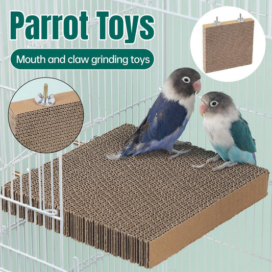 Parrot Toy Bird Cage Accessories Anti-bite Hair Grinding Pad Relieve Boredom